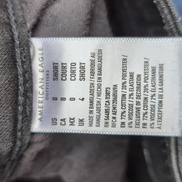 AMERICAN Eagle highest rise black jegging sz 0 short - Picture 10 of 10